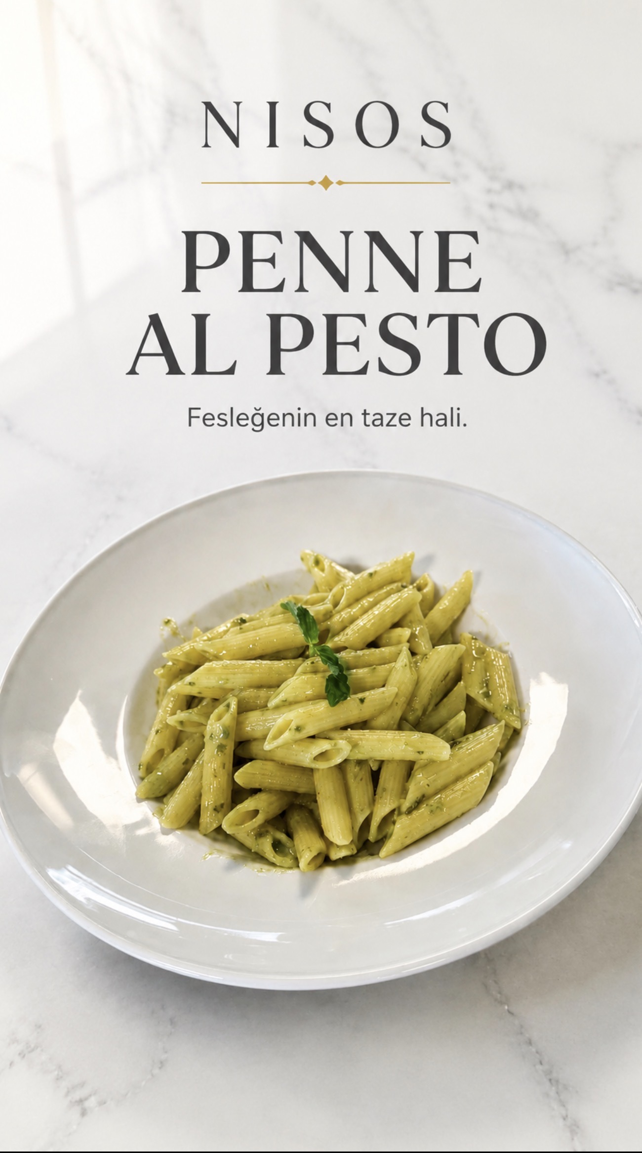 Penne Al Pesto Makarna